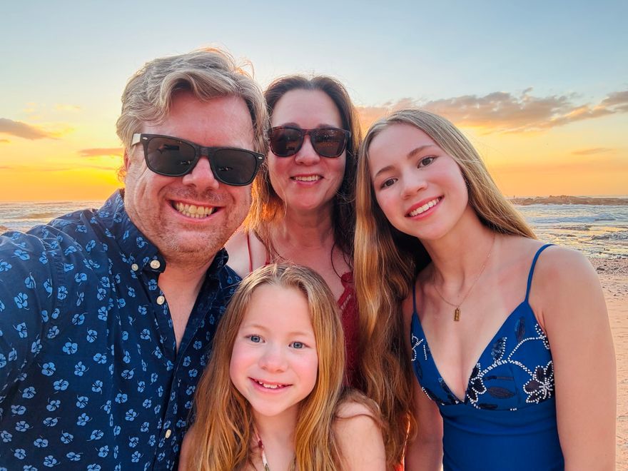 Monica Milligan with her family